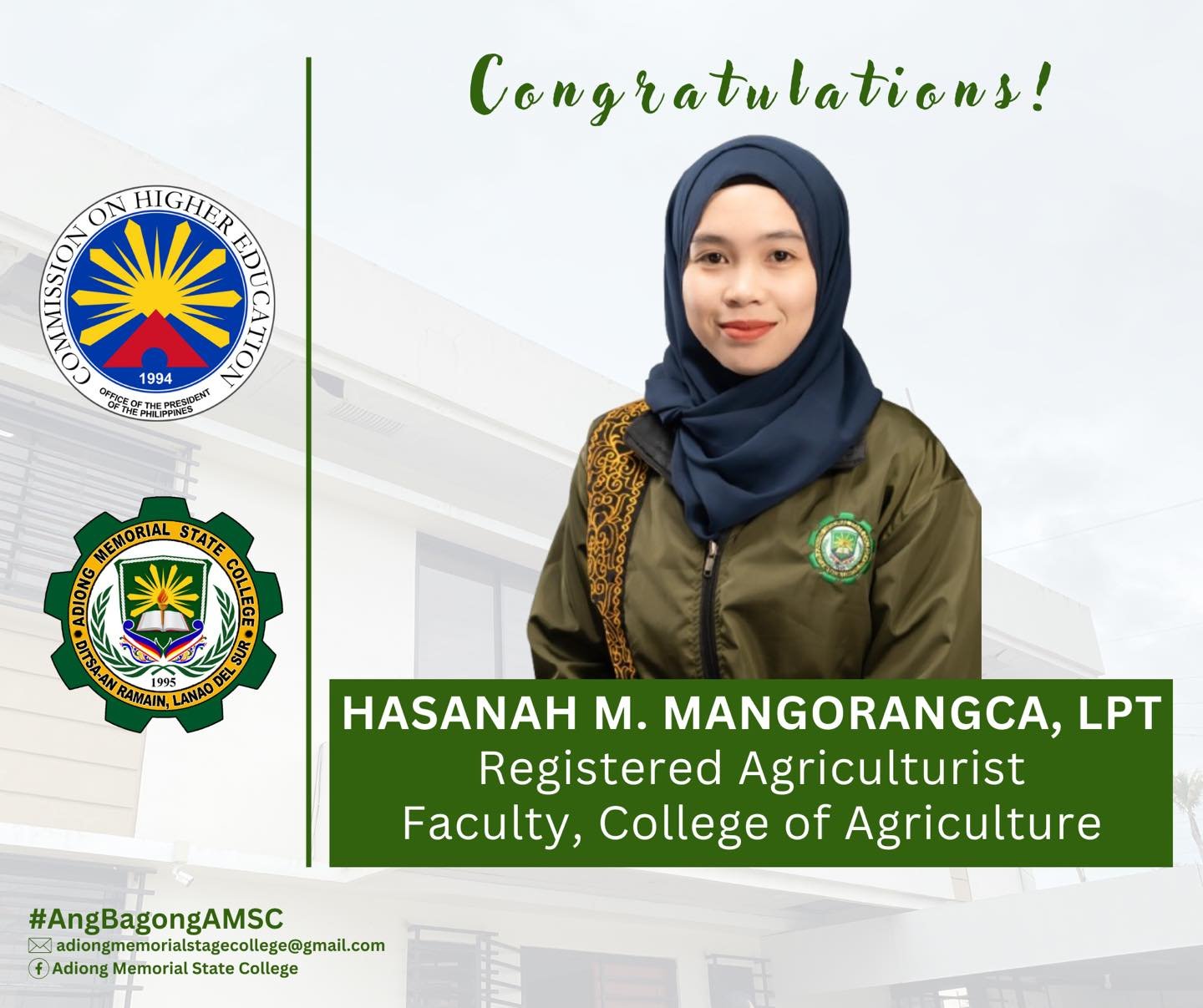 AMSC News | Congratulations to the AMSC Registered Agriculturists